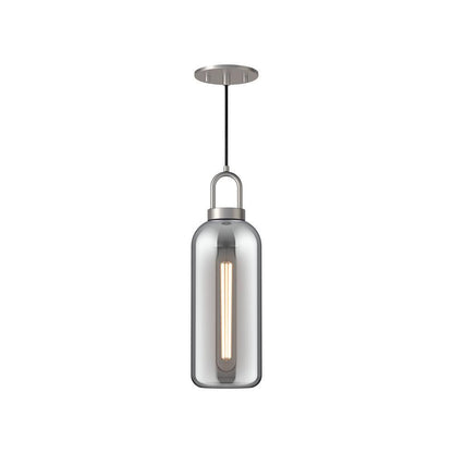 Alora Lighting Soji Pendant Brushed Nickel, Smoked Glass