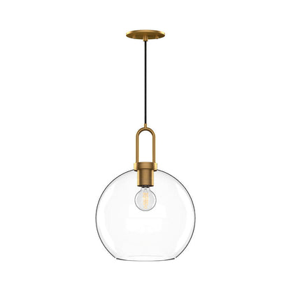 Alora Lighting Soji 10-in 1 Light Pendant Brushed Nickel, Clear Glass