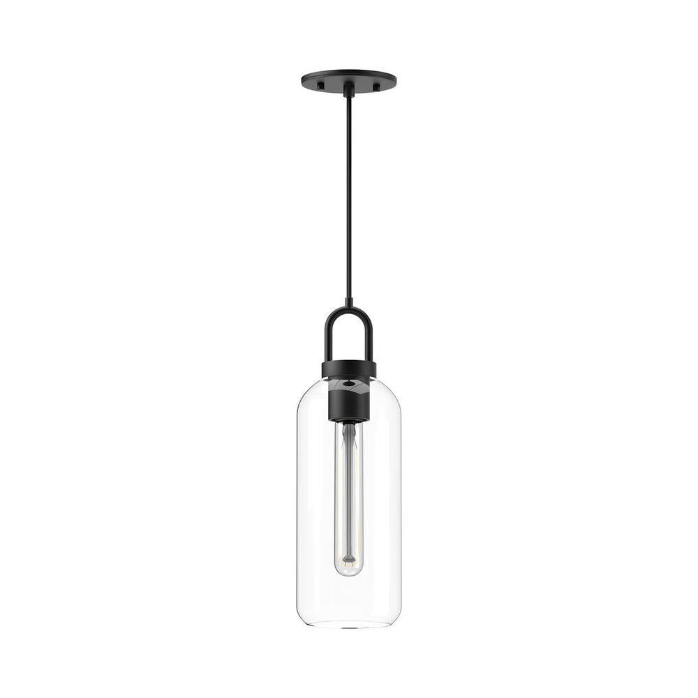 Alora Lighting Soji 5-in 1 Light Pendant Matte Black, Clear Glass