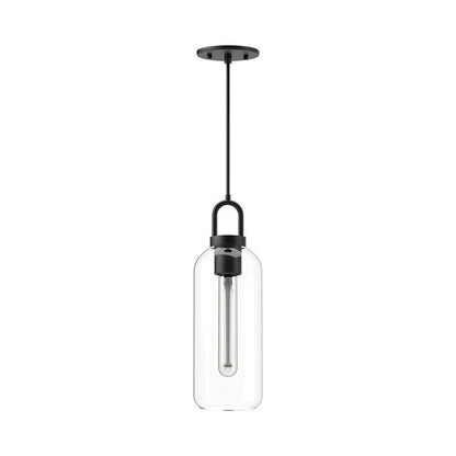 Alora Lighting Soji 5-in 1 Light Pendant Matte Black, Clear Glass