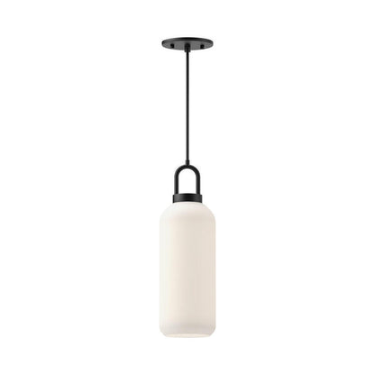 Alora Lighting Soji 5-in 1 Light Pendant Matte Black, Opal Matte Glass