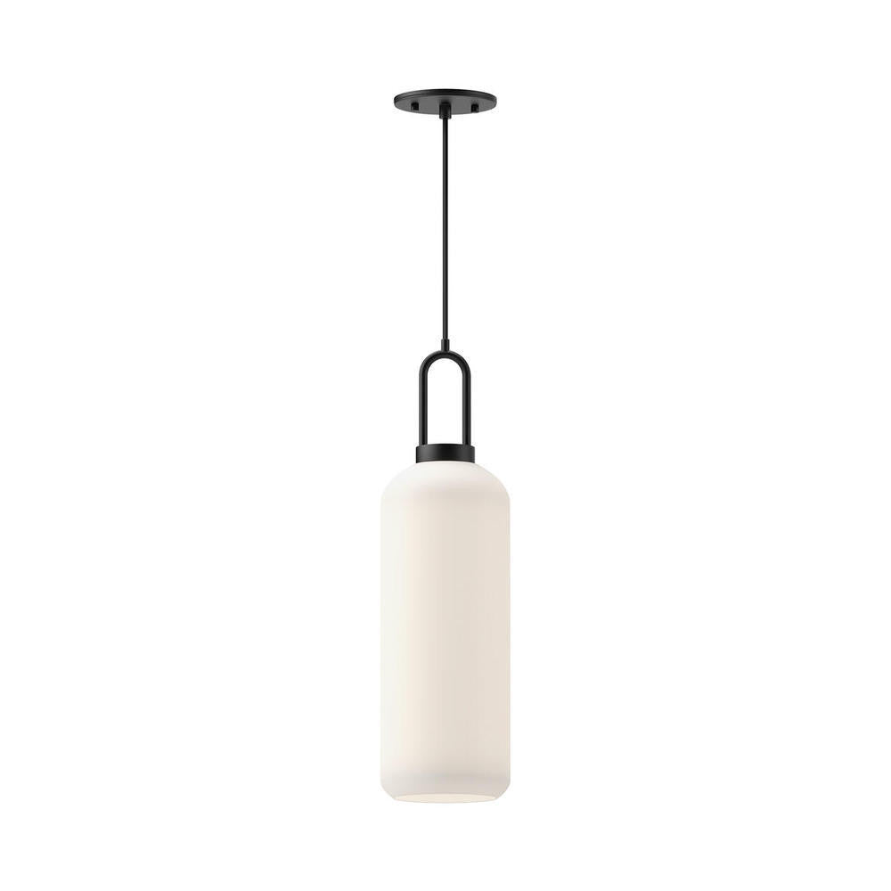 Alora Lighting Soji 6-in 1 Light Pendant Matte Black, Opal Matte Glass