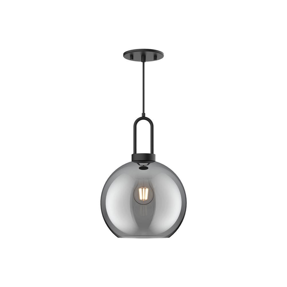 Alora Lighting Soji 10-in 1 Light Pendant Matte Black, Clear Glass