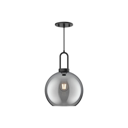 Alora Lighting Soji 10-in 1 Light Pendant Matte Black, Clear Glass