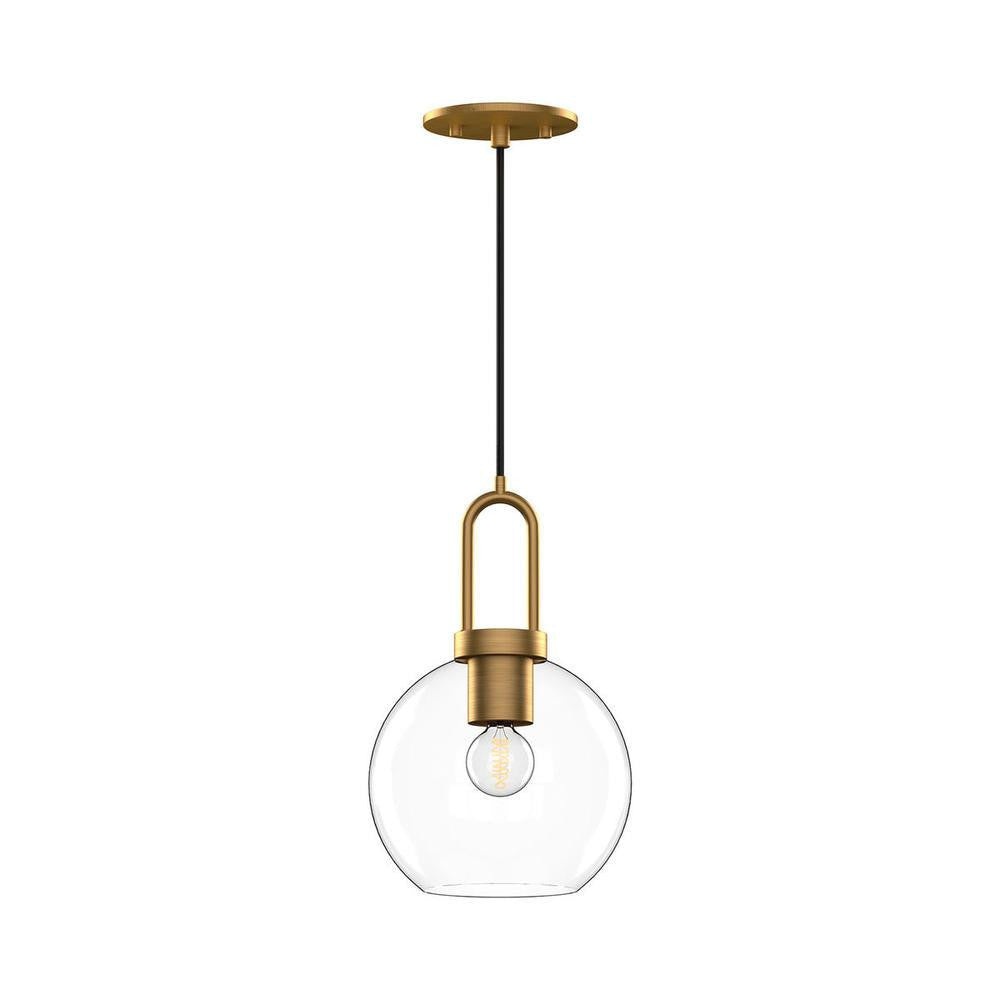Alora Lighting Soji 8-in 1 Light Pendant Brushed Nickel, Clear Glass