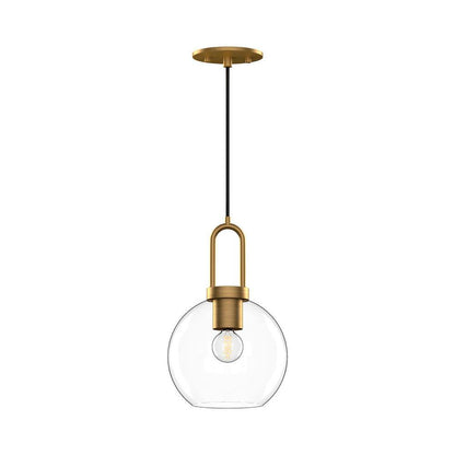 Alora Lighting Soji 8-in 1 Light Pendant Brushed Nickel, Clear Glass