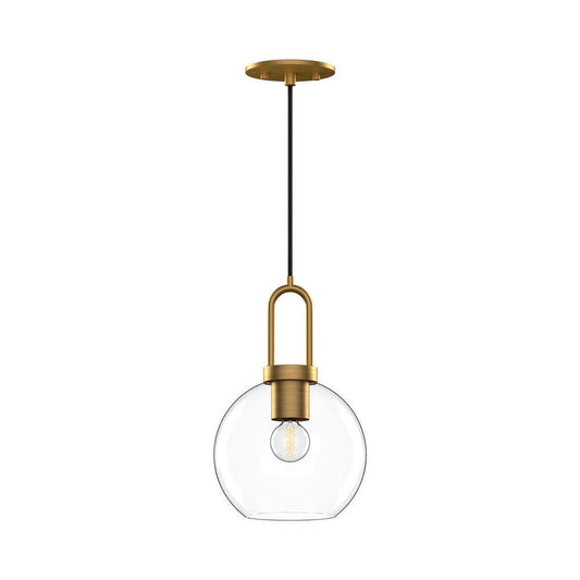 Alora Lighting Soji 8-in 1 Light Pendant Brushed Nickel, Clear Glass