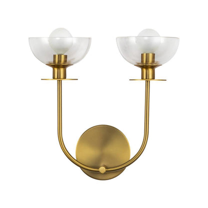 Alora Lighting Sylvia 12-in Wall Vanity Light Brushed Gold