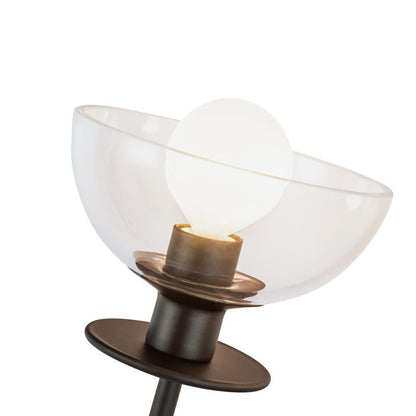 Alora Lighting Sylvia 12-in Matte Black/Clear Glass 2 Lights Wall Vanity