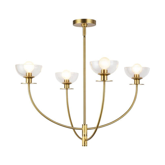 Alora Lighting Sylvia 4 Light Chandelier Matte Black