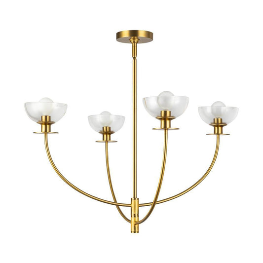 Alora Lighting Sylvia 4 Light Chandelier Brushed Gold