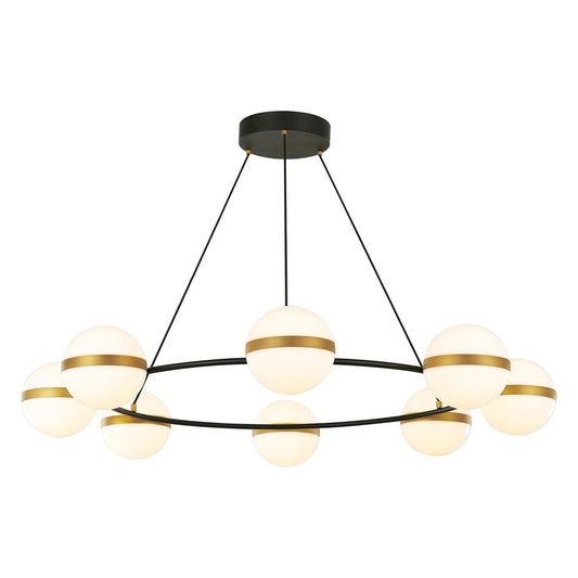 Alora Lighting Tagliato LED Chandelier Brushed Gold, Matte Black