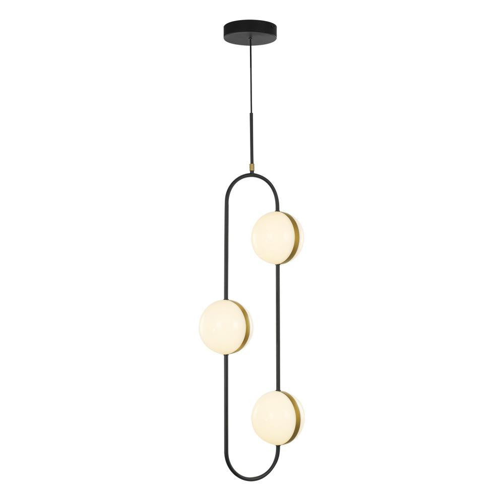 Alora Lighting Tagliato LED Pendant Brushed Gold, Matte Black