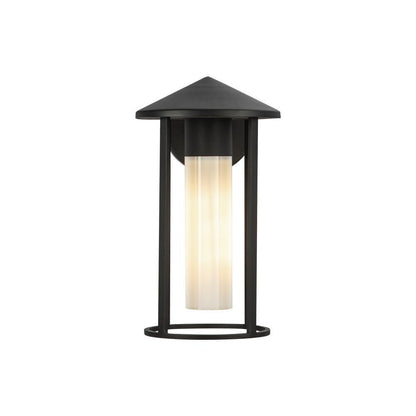 Alora Lighting Tenko 12-in Black/Glossy Opal Glass 1 Light Exterior Wall