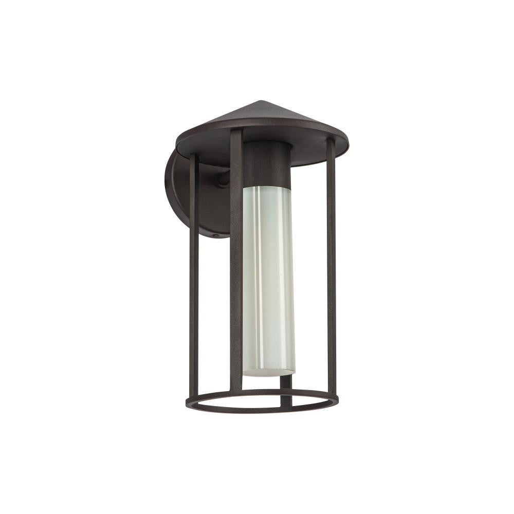 Alora Lighting Tenko 12-in Bronze/Glossy Opal Glass 1 Light Exterior Wall