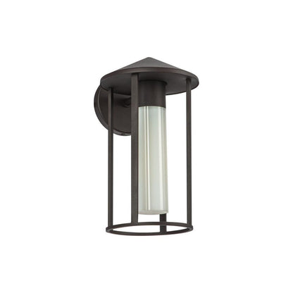 Alora Lighting Tenko 12-in Bronze/Glossy Opal Glass 1 Light Exterior Wall