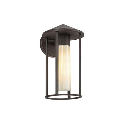 Alora Lighting Tenko 12-in Bronze/Glossy Opal Glass 1 Light Exterior Wall