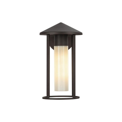 Alora Lighting Tenko 12-in Bronze/Glossy Opal Glass 1 Light Exterior Wall