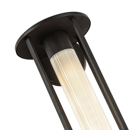 Alora Lighting Tenko 18-in Black/Glossy Opal Glass 1 Light Exterior Wall
