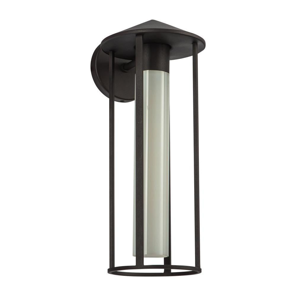 Alora Lighting Tenko 18-in Bronze/Glossy Opal Glass 1 Light Exterior Wall