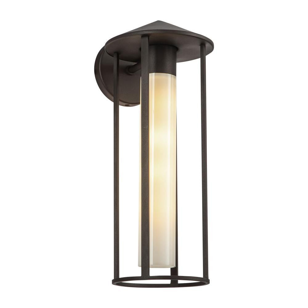 Alora Lighting Tenko 18-in Bronze/Glossy Opal Glass 1 Light Exterior Wall