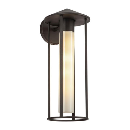Alora Lighting Tenko 18-in Bronze/Glossy Opal Glass 1 Light Exterior Wall