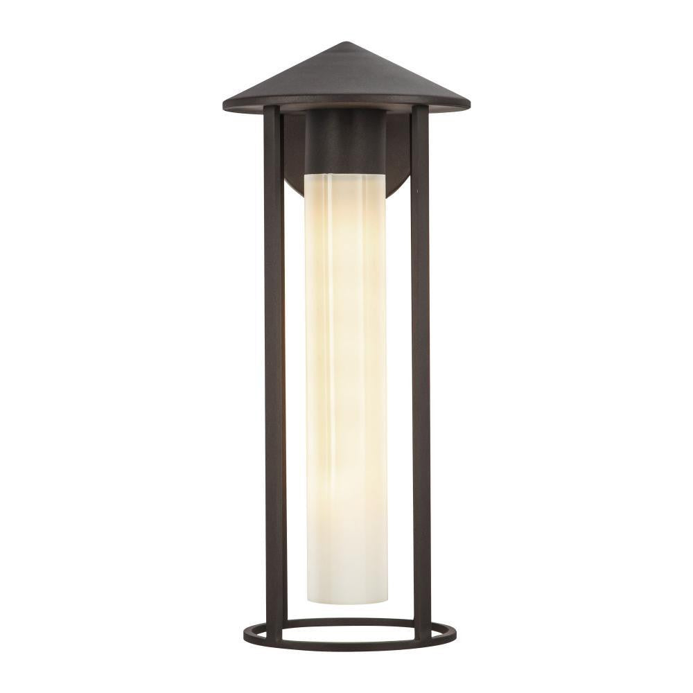 Alora Lighting Tenko 18-in Bronze/Glossy Opal Glass 1 Light Exterior Wall