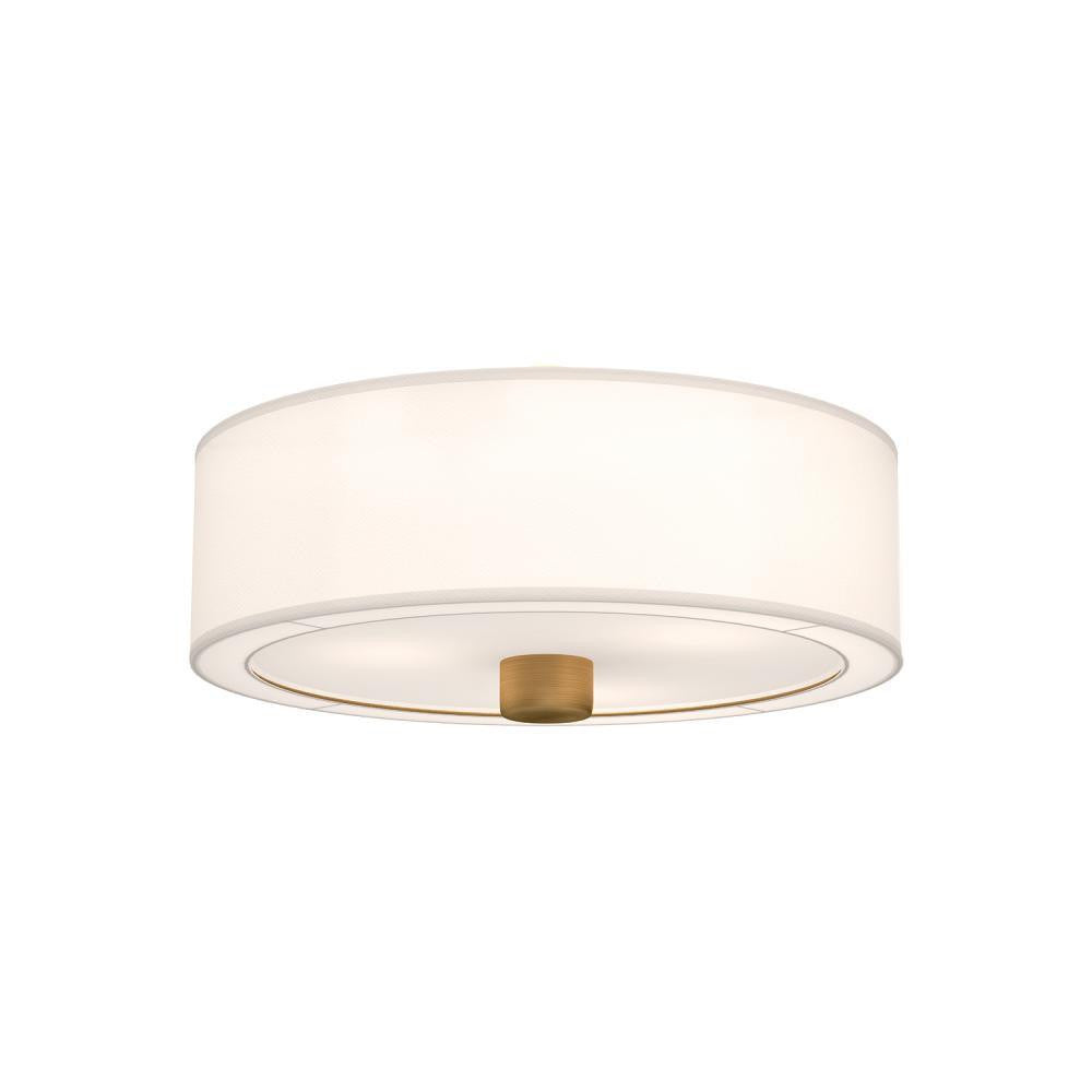 Alora Lighting Theo 3 Light Flush Mount Aged Gold