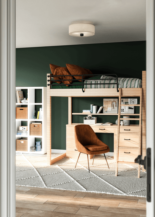 Alora Lighting Theo 3 Light Flush Mount Matte Black