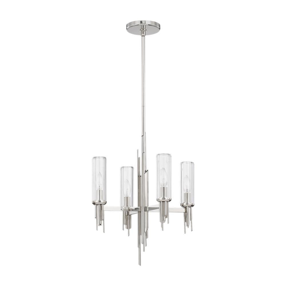 Alora Lighting Torres 18-in Chandelier Polished Nickel