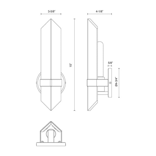 Alora Lighting Valencia 1 Light Wall/Vanity Light Urban Bronze