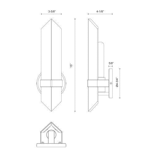 Alora Lighting Valencia Wall/Vanity Light, 3-Light, Vintage Brass, Alabaster, 15"H (WV334105VBAR 706WPD5)