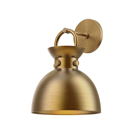Alora Lighting Waldo 9-in Wall/Vanity Light Aged Gold, Matte Black