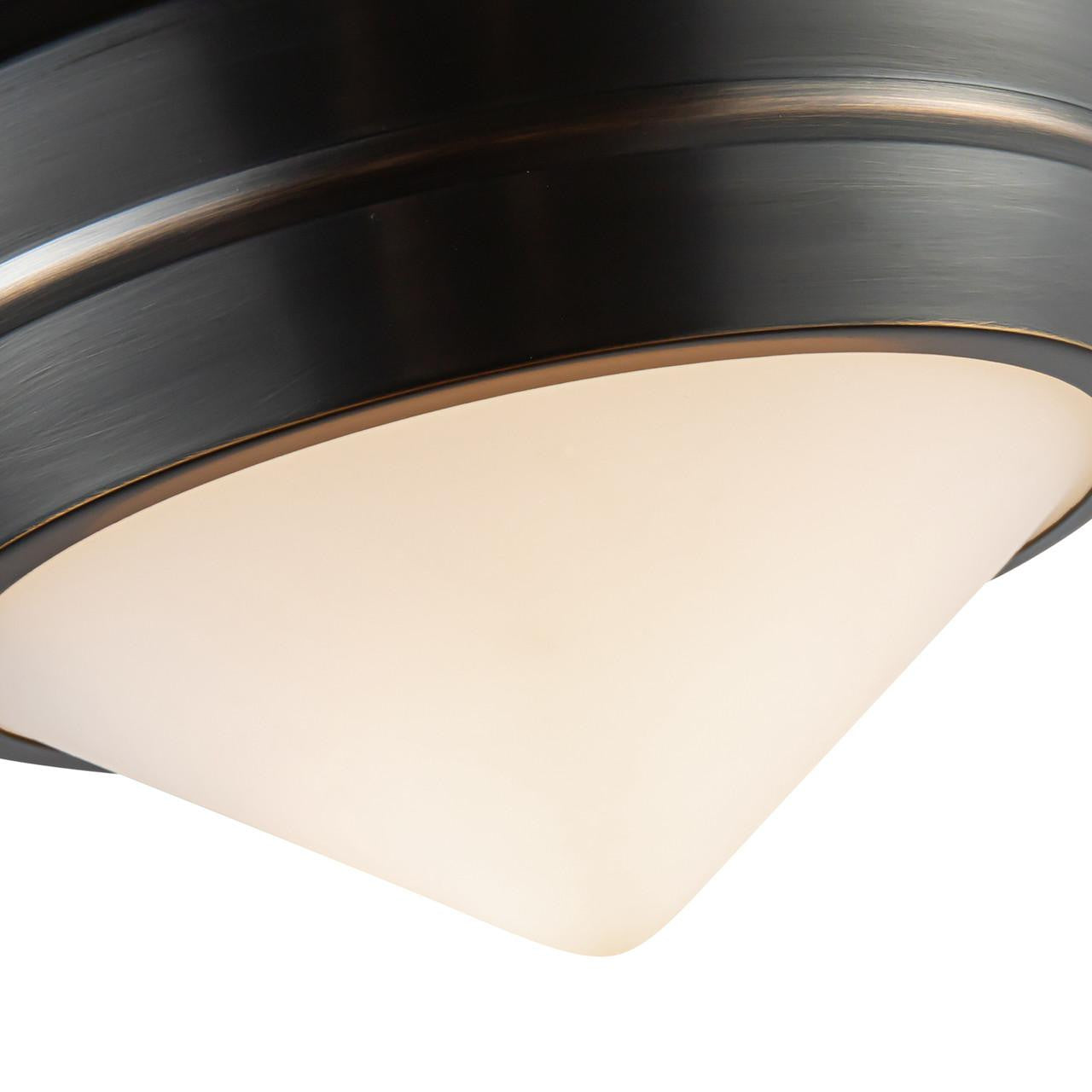 Alora Lighting Willard Flush Mount, 1-Light, Urban Bronze, Opal Matte Glass, 10.13"D