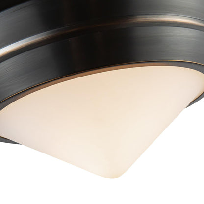Alora Lighting Willard Flush Mount, 1-Light, Urban Bronze, Opal Matte Glass, 10.13"D