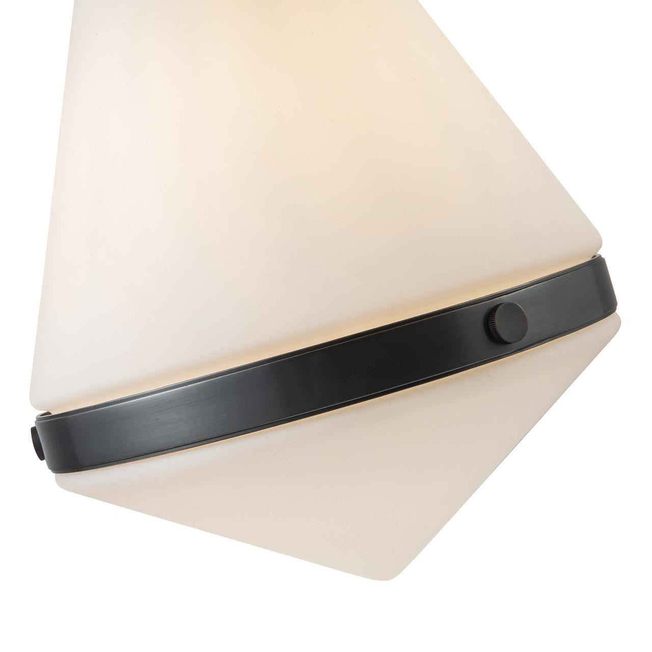 Alora Lighting Willard Pendant, 1-Light, Urban Bronze, Opal Matte Glass, 21.75"H