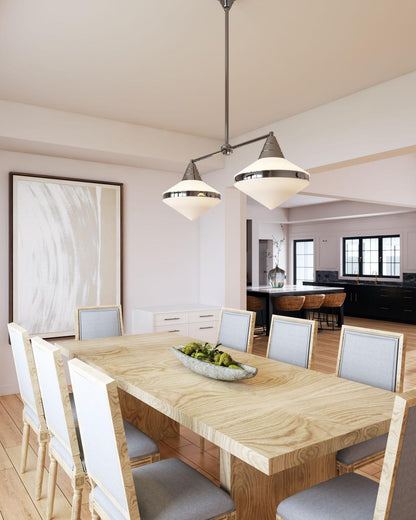 Alora Lighting Willard 2 Light Linear Pendant Vintage Brass