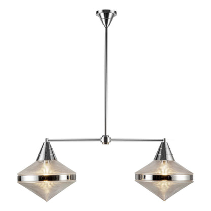 Alora Lighting Willard 2 Light Linear Pendant Polished Nickel