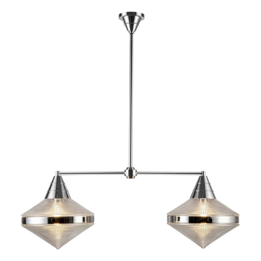 Alora Lighting Willard 2 Light Linear Pendant Polished Nickel