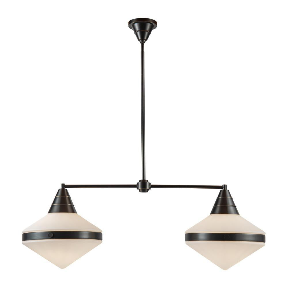 Alora Lighting Willard Pendant, 2-Light, Urban Bronze, Opal Matte Glass, 40.63"L (LP348241UBOP 7072XKY)