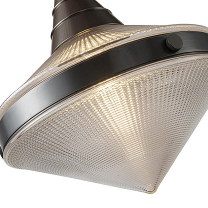Alora Lighting Willard Pendant, 2-Light, Urban Bronze, Prismatic Glass, 40.63"L
