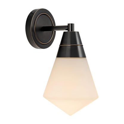 Alora Lighting Willard Wall/Vanity Light, 1-Light, Urban Bronze, Opal Matte Glass, 11.63"H