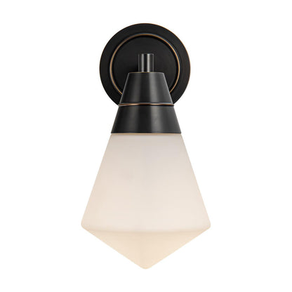 Alora Lighting Willard Wall/Vanity Light, 1-Light, Urban Bronze, Opal Matte Glass, 11.63"H