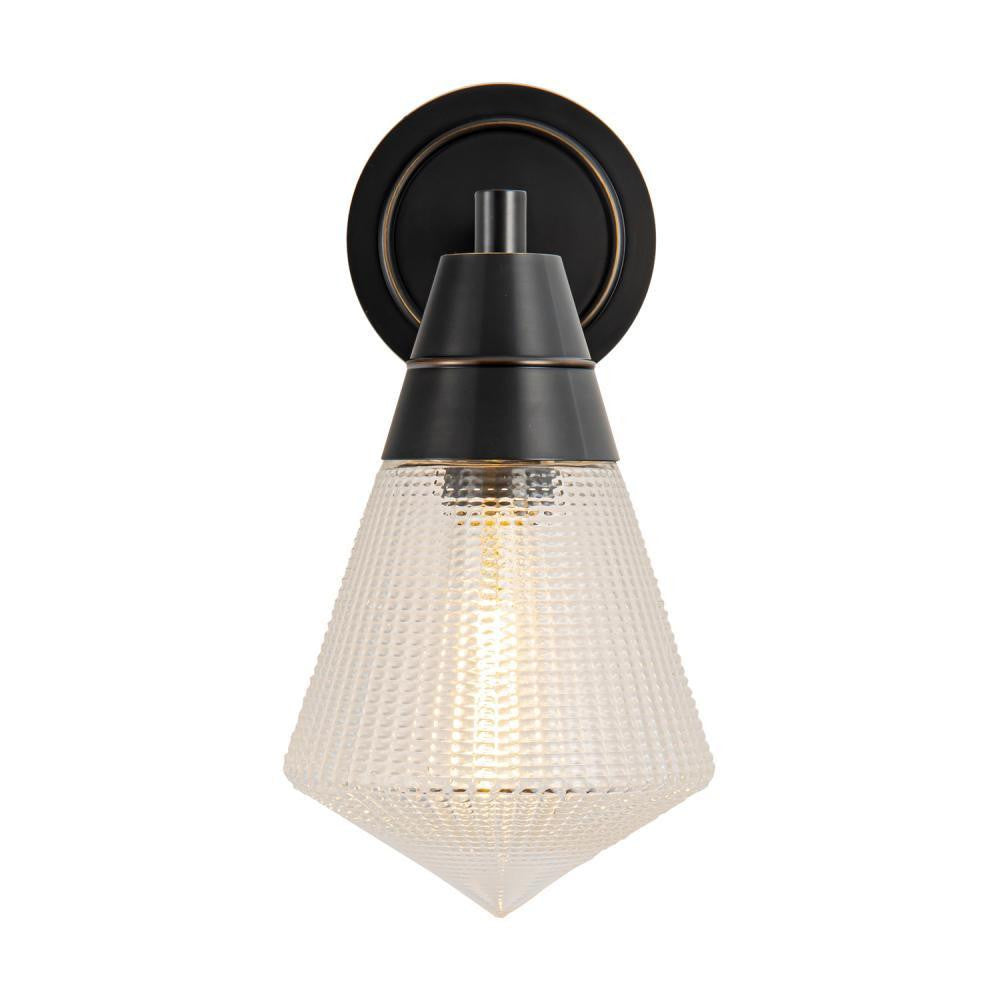Alora Lighting Willard Wall/Vanity Light, 1-Light, Urban Bronze, Prismatic Glass, 11.63"H (WV348106UBPG 7072XK3)