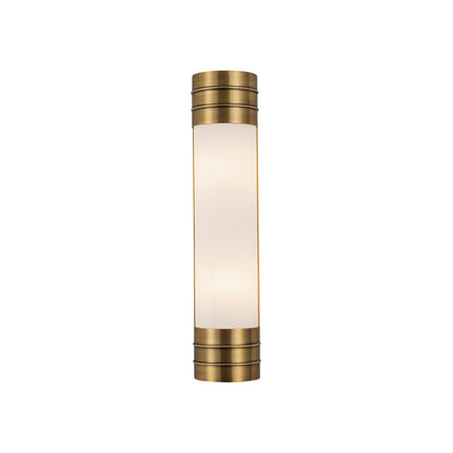 Alora Lighting Willard Wall/Vanity Light, 2-Light, Vintage Brass, Opal Matte Glass, 18.38"H