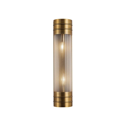 Alora Lighting Willard Wall/Vanity Light, 2-Light, Vintage Brass, Prismatic Glass, 18.38"H