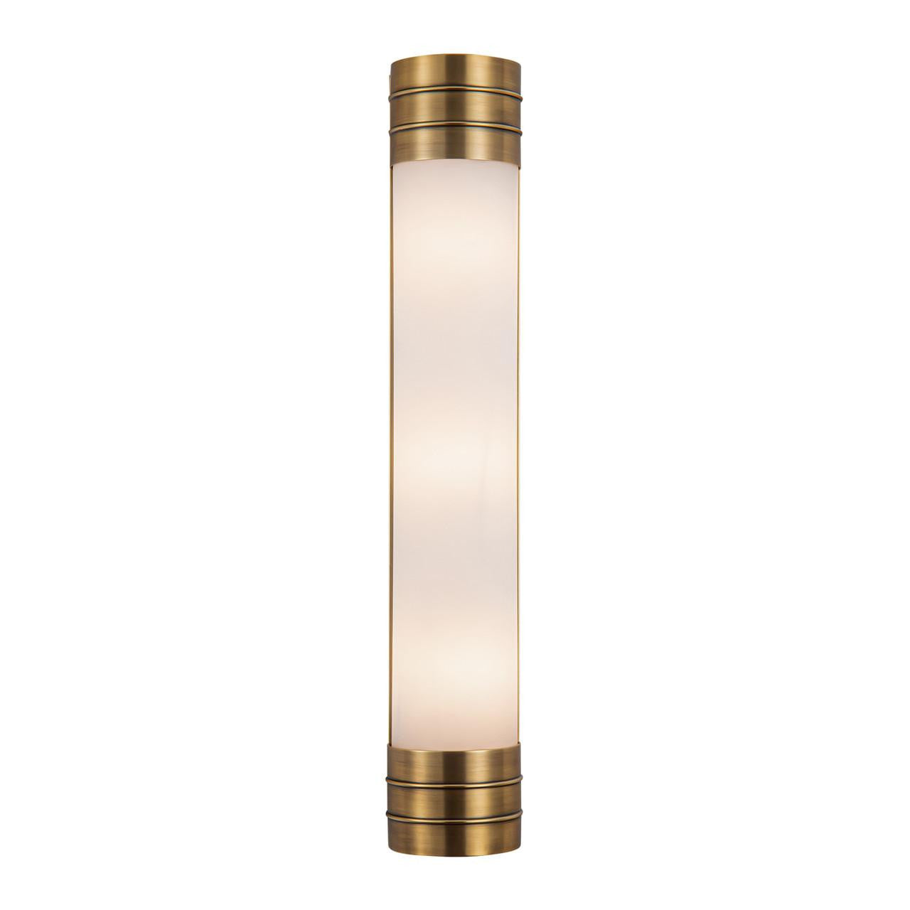Alora Lighting Willard Wall/Vanity Light, 3-Light, Vintage Brass, Opal Matte Glass, 24.13"H