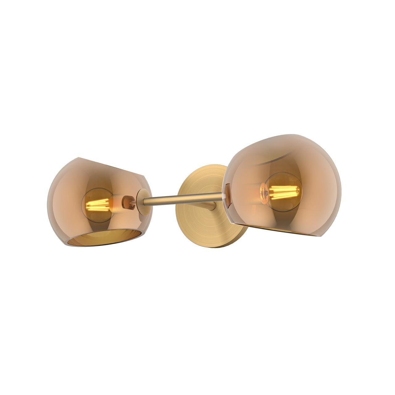 Alora Lighting Willow 17-in Wall/Vanity Light Matte Black, Opal Matte Glass