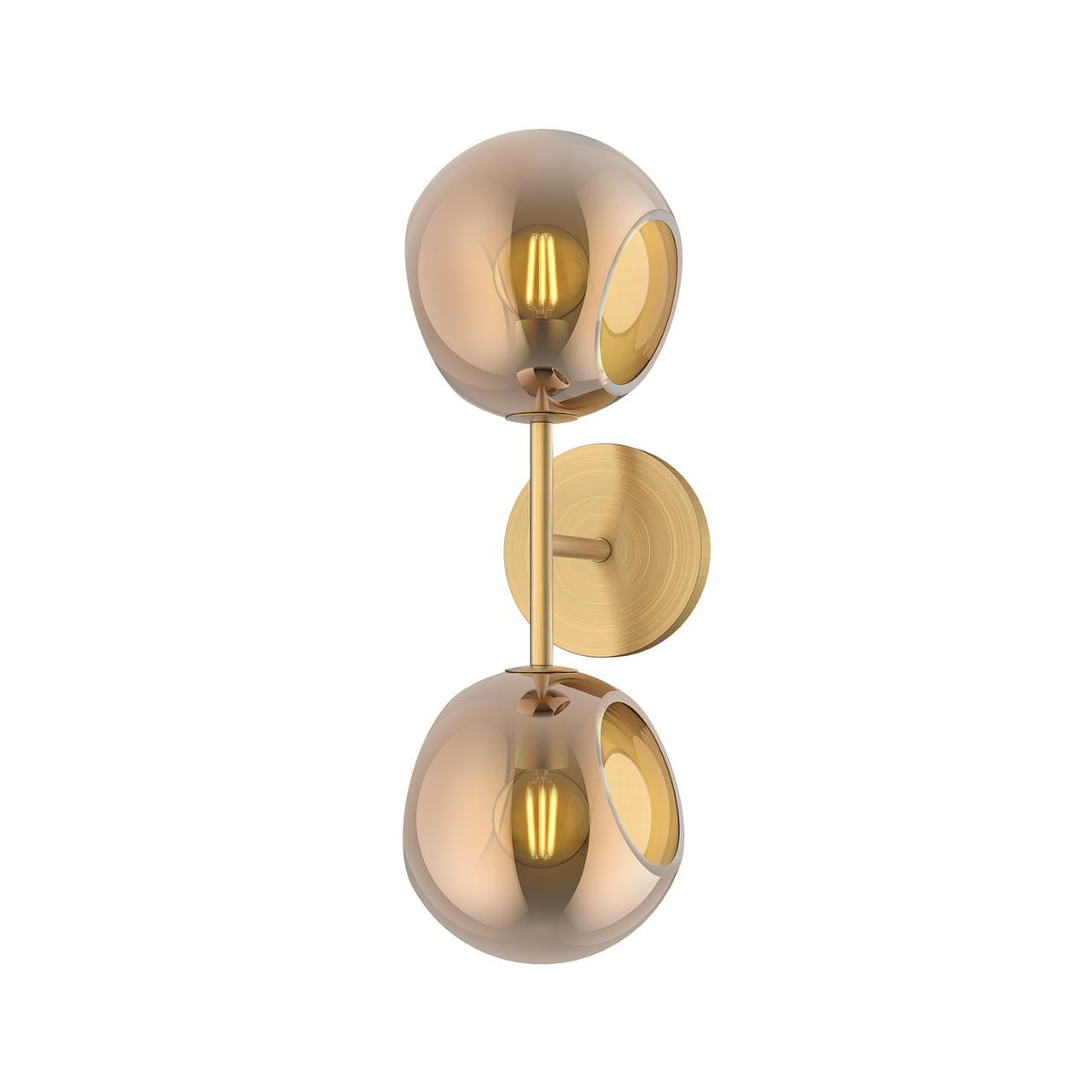 Alora Lighting Willow 17-in Wall/Vanity Light Matte Black, Clear Glass