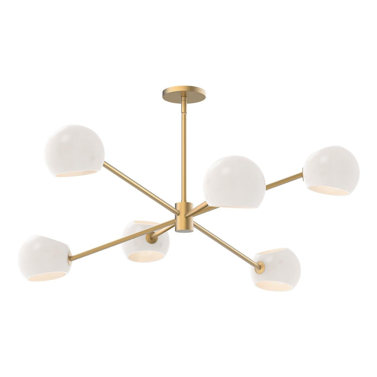 Alora Lighting Willow 6 Light Chandelier Matte Black, Clear Glass